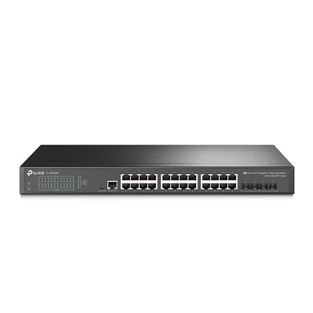 Switch 24 portas tp - link 10 - 100 - 1000 + 4 sfp 10g + 1 porta para console