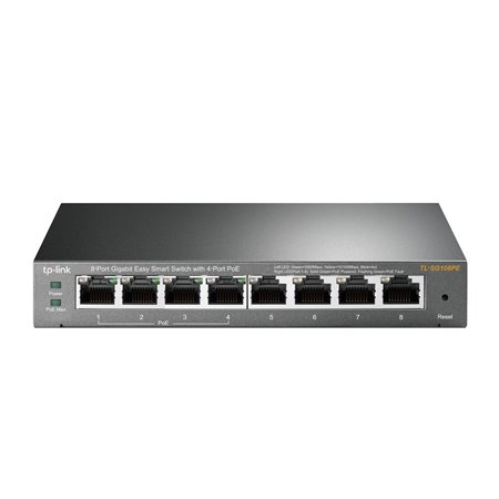 Switch 8 portas tp - link tl - sg108pe easy smart 10 - 100 - 1000 4 portas poe