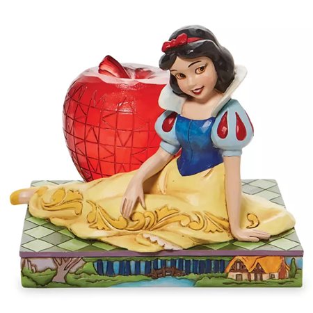 Figura enesco disney branca de neve e os sete anões branca de neve com maçã