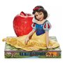 Figura enesco disney branca de neve e os sete anões branca de neve com maçã