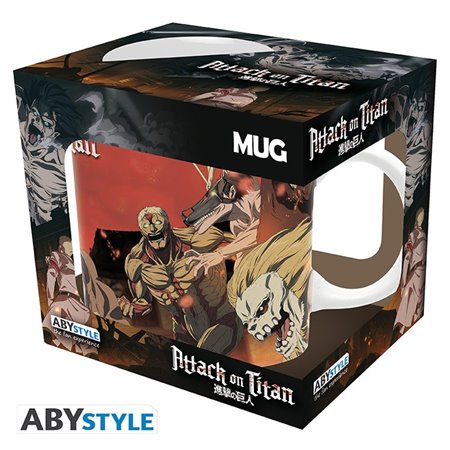 abystyle attack on titan - cena de batalha temporada 4 Caneca