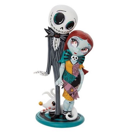 Figura decorativa enesco disney jack sally e zero