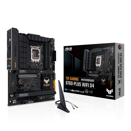 Placa-mãe asus intel tuf gaming b760 - plus wifi d4 socket 1700 ddr4 x4 3200mhz max 128gb hdmi displayport atx