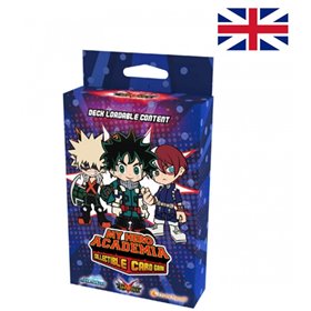 Jogo de cartas my hero academia deck conteúdo carregável liga de vilões