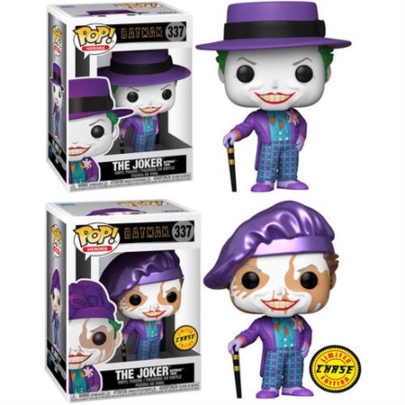 Funko pop dc joker com chapéu 1989 com versão chase