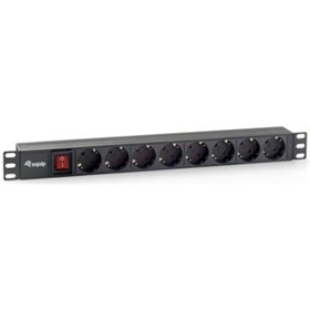 Equipar régua de energia de rack 19 polegadas 1u 8 soquetes 3500w interruptor 1,8 m