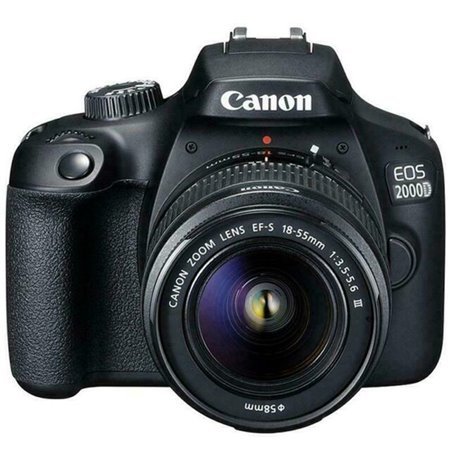 Canon eos 2000d + 18 - 55 câmera digital reflex - cmos - 24.1mp - digic 4+ - full hd - 9 pontos de referência - wi-fi - nfc