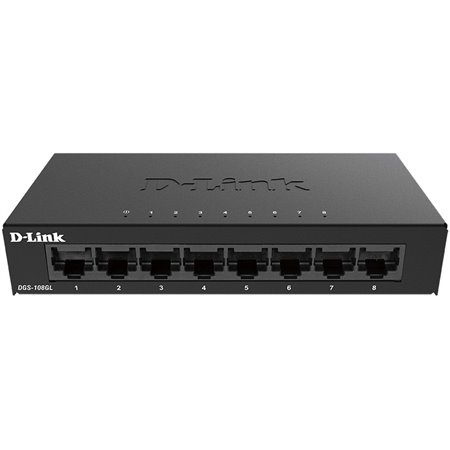 Switch d - link 8 portas gigabyte plug & play metal