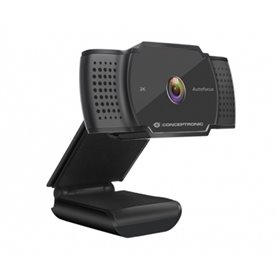 Webcam 2k conceptronic amdis02b 5mp - usb - 3,6mm - 30 fps - ângulo de visão 72º - foco automático - microfone integrado