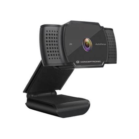 Webcam 2k conceptronic amdis02b 5mp - usb - 3,6mm - 30 fps - ângulo de visão 72º - foco automático - microfone integrado