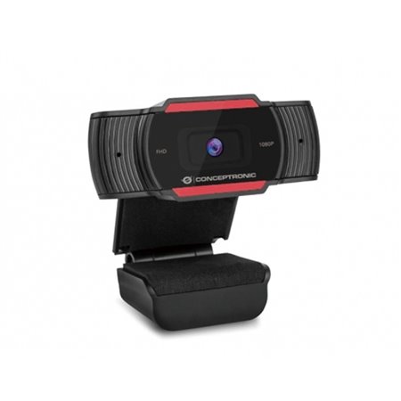 Webcam fhd conceptronic amdis04r - 1080p - usb - 30 fps - ângulo de visão de 65º - foco fixo - microfone integrado