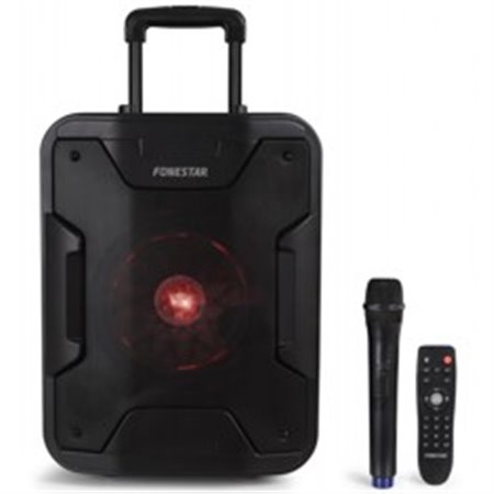 Alto-falante - amplificador portátil fonestar california 200w - jack - auxiliar - função karaokê - bluetooth - usb - mp3 - rádio