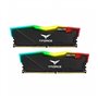 Memória ram ddr4 16gb 2x8gb 3600mhz teamgroup delta rgb - preto - cl 18 - 1.35v tf3d416g3600hc18jdc01