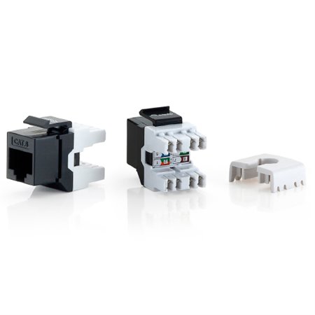 Kit 8 peças equipar conector fêmea rj45 utp cat6 painel keystone