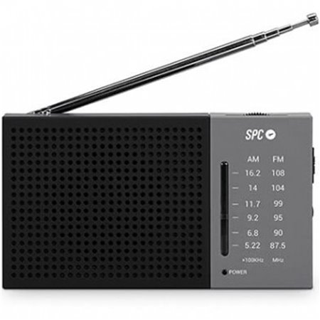 Rádio fm spc jetty lite rádio fm - am - controle de volume - antena telescópica - em 3,5mm