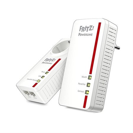 Kit adaptador plc fritz! conjunto powerline 1260e (+wi-fi)