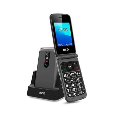 Celular spc stella 2 titânio tipo flip - dual sim - 2,4 polegadas - rádio - bluetooth - botão sos