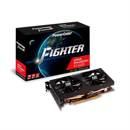 Placa de video powercolor radeon rx 6600 fighter 8gb gddr6