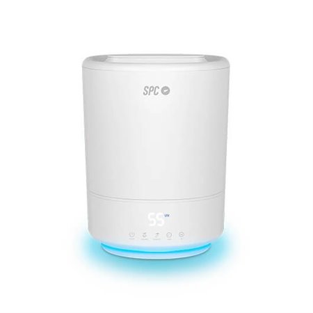 Humidificador inteligente spc evadne grey elimina 99,9% de bactérias - 12h de autonomia - 10 modos - wi-fi