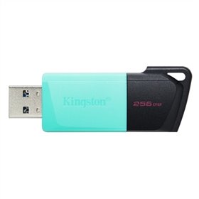 Memória usb 3.2 kingston 256gb datatraveler dtxm turquesa