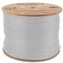 Bobina cat.6a lanberg ftp 305m rj45 cobre sólido lszh cpr fluke teste awg24 cinza