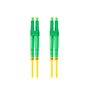 Fibra óptica patch cord lc - apc lanberg 1m mono duplex g657a1 lszh amarelo