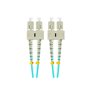 Fibra óptica patch cord sc - upc lanberg 1m multi duplex om3 50 - 125 lszh azul