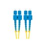 Fibra óptica patch cord sc - upc lanberg 2m mono duplex g657a1 lszh amarelo