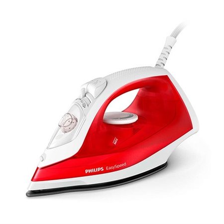 Philips easyspeed ferro a vapor vermelho - branco 2000w - vapor contínuo - antiaderente - 220ml dep - anti-calcário