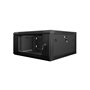 Armário de rack mural Lanberg 19 polegadas 4u - 600x600 flat pack v2 preto