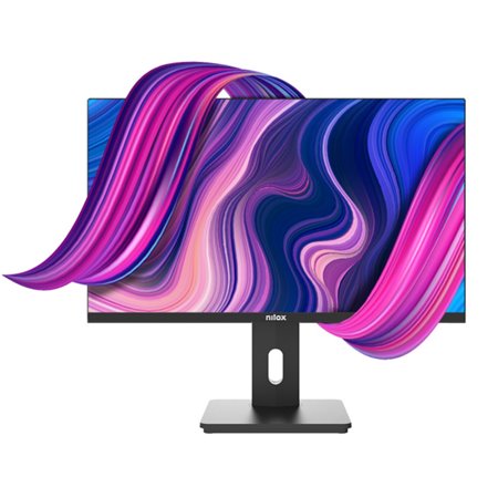 monitor led 27 polegadas nilox nxm27reg02 ips - va - hdmi - dp - vga - 75hz - 4ms - vesa 100 x 100 - ajustável