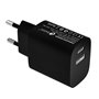 Carregador de parede Leotec 20w carga rápida 1 tipo usb - c pd 1 usb - a preto