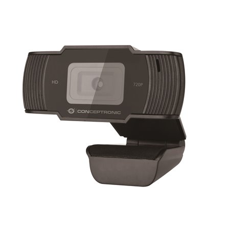 Webcam Amdis05b HD da Conceptronic - 720p (1080 interpolado) - USB 2.0 - 30 fps - Ângulo de visão de 68º - Microfone integrado