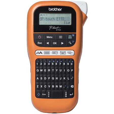 Brother pte110vp lcd label maker - 2 linhas - teclado qwerty - teclado numérico