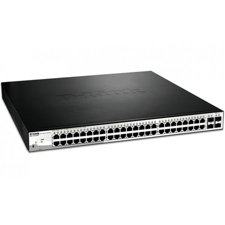 Switch d - link 52 portas gerenciáveis 48 gigabit ethernet 10 - 100 - 100 poe 4 sfp