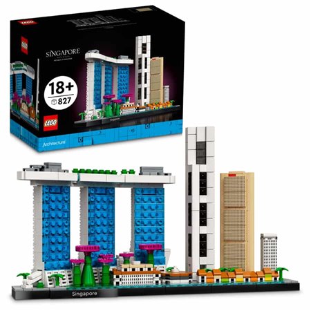 conjunto de construção de arquitetura criativa lego cingapura