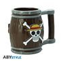 Caneca 3d abysse barril de uma peça com logo jolly roger