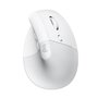 Mouse vertical mouse logitech lift 6 botões 4000 dpi wireless raw white