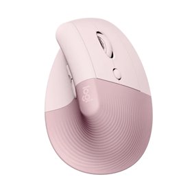 Mouse vertical mouse logitech lift 6 botões 4000 dpi sem fio sem fio rosa