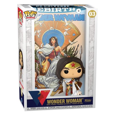 Funko Pop Dc Comics Capa em quadrinhos Mulher Maravilha 80ª Mulher Maravilha Renascimento no Trono 55010