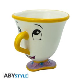 caneca 3d abystyle disney a bela e a fera - chip