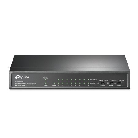 Switch 9 portas tp - link tl - sf1009p 10 - 100 8 portas poe+