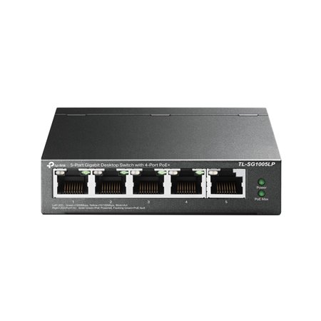 Switch 5 portas tp - link tl - sg1005lp 10 - 100 - 1000 4 portas poe+