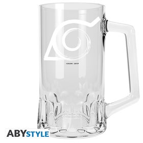 Jarro de vidro naruto - konoha logo