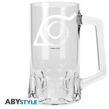 Jarro de vidro naruto - konoha logo