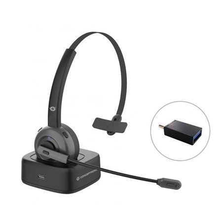 Auscultadores Bluetooth Conceptronic polona03bd com base de carregamento de auscultadores mono