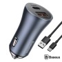 Adaptador Ficha Isqueiro Usb-A/Usb-C Pd 40W Baseus