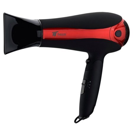 Secador de cabelo thulos th - hd2000 preto - vermelho 2000w iônico