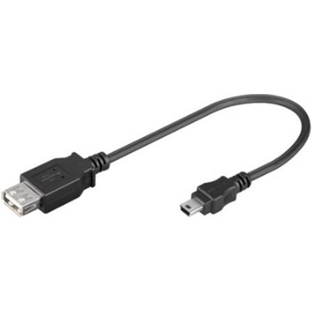 Cabo USB(A) 2.0 para Mini USB(B) 2.0 Goobay 0,2M Preto