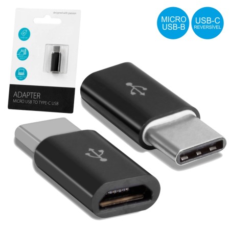 Ficha Adaptadora Usb-C Macho / Micro Usb-B Fêmea